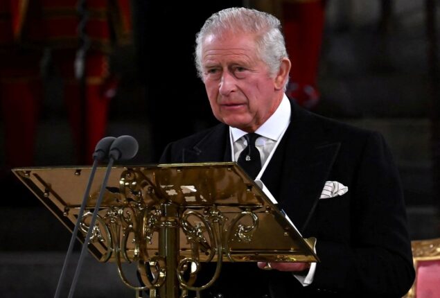 King Charles III addresses UK parliament for the first time