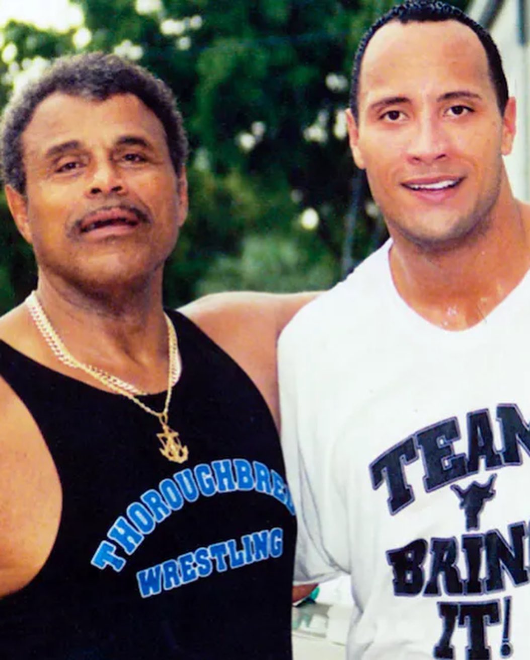 The Rock finally meeting his father's role player, see pics