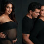 Bipasha Basu cradles bare baby bump in a sheer black gown