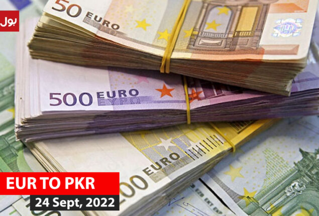EUR TO PKR and other currency rates in Pakistan on 26 Sep 2022