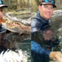 Alligator gives a leaf to man & gets selfie with him