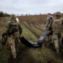 Bodies lie on the battlefield near the Russian border still