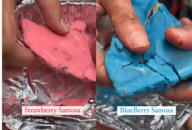 Netizens can’t get over this strawberry and blueberry samosa