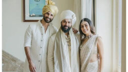 Shahid Kapoor and Mira Rajput in photo that Kunal shared from wedding