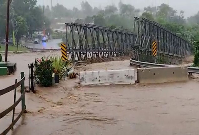 Puerto Rico bridge swept away by hurricane Fiona