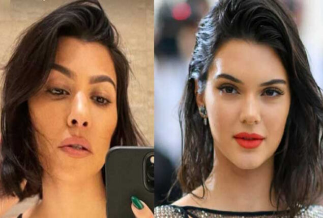 Kourtney Kardashian copies Kendall Jenner by cutting her hairs