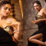 Tejasswi Prakash dazzles fans in a black bodycon dress with a thigh-high slit