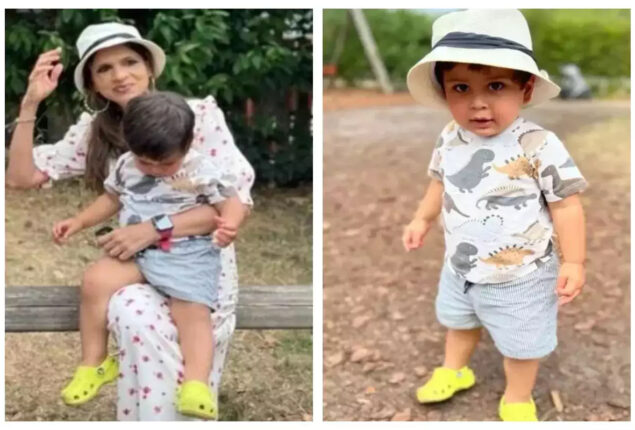 Jeh Ali Khan looks as lovely in yellow shoes and round hat