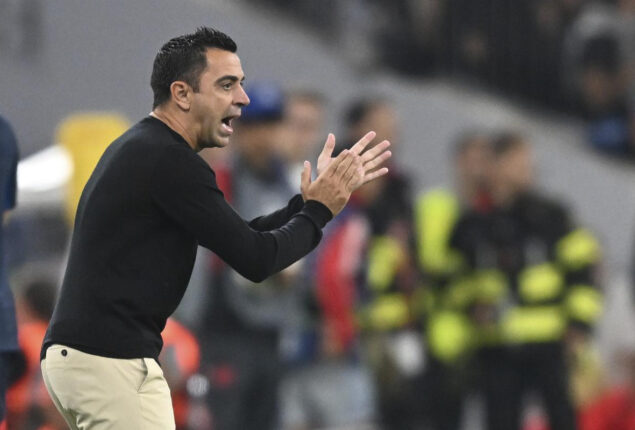 Xavi Hernandez angry at Barcelona losing against Bayern Munich