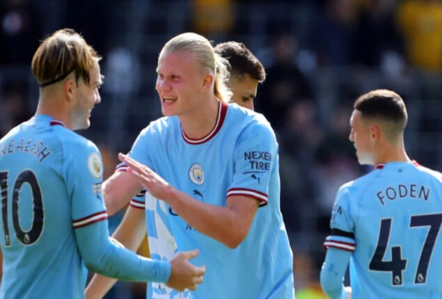 Erling Haaland scores as Man City wins against Wolves