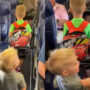 Watch: Adorable boy greets every passenger on a plane