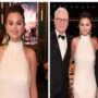 Selena Gomez stuns in a white halter dress at Emmy Awards