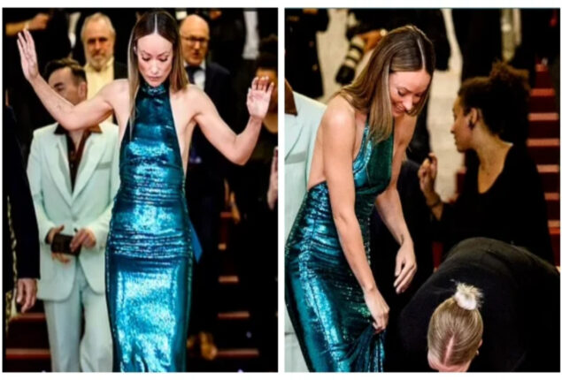Olivia Wilde bravely smiles and tackled her wardrobe malfunction