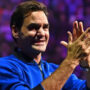 Roger Federer tears up in front of capacity crowd