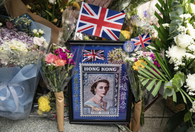 In Hong Kong, public grief over the queen is doubling as dissent