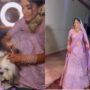 Video: Bride dresses pet dog in matching wedding outfit