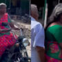 Watch: Elderly woman rides motorcycle with husband