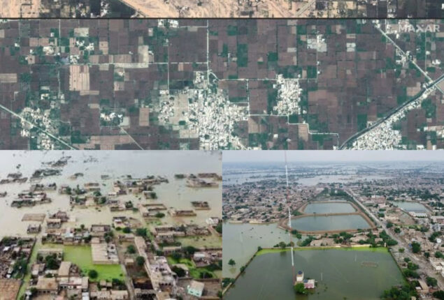 Pakistan floods satellite Images