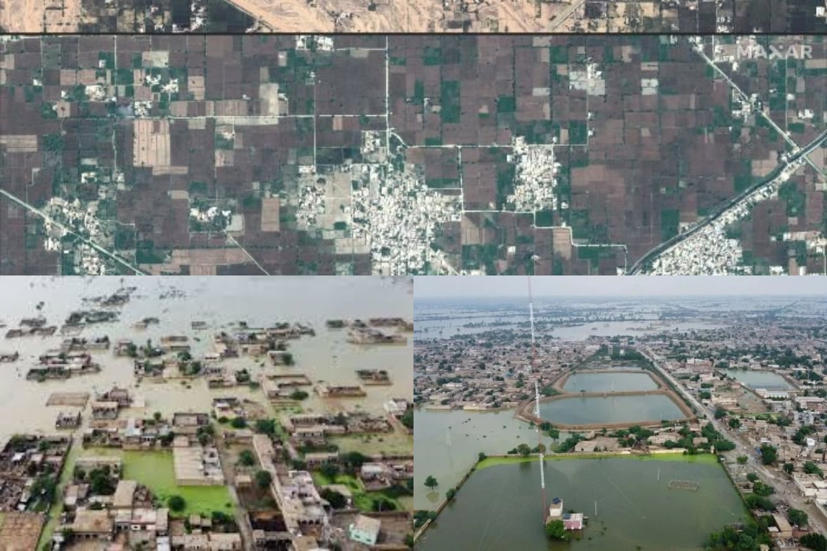 Pakistan floods satellite Images