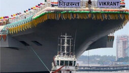 INS Vikrant is inside the India’s recently commissioned aircraft carrier