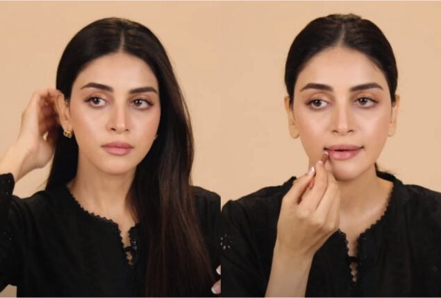 Anmol Baloch provides product information along with her no-makeup look