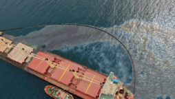 Race to transfer fuel from the damaged ship after Gibraltar collision
