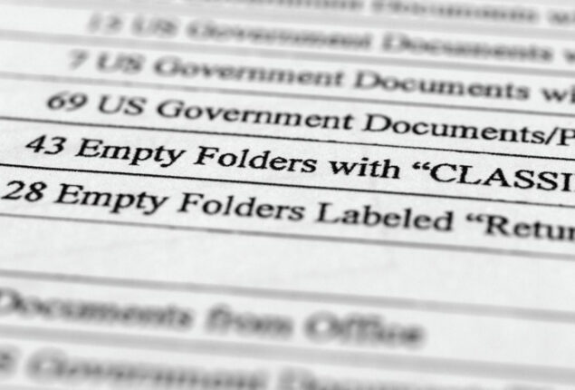 Trump investigation: FBI agents found dozens of empty folders marked as classified in Mar-a- Lago’s document