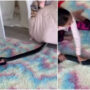 Little girl playing with huge python goes viral