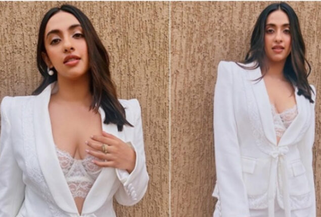 Akansha Ranjan Kapoor gives boss lady vibes in classy white pantsuit
