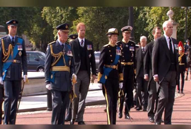 Prince Harry and Andrew join others as Queen’s funeral leaves