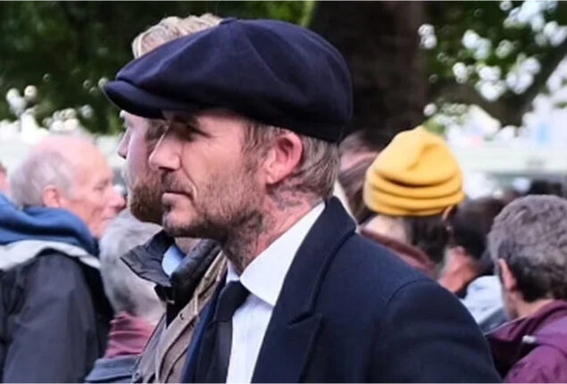 David Beckham was spotted in line to see the Queen’s coffin