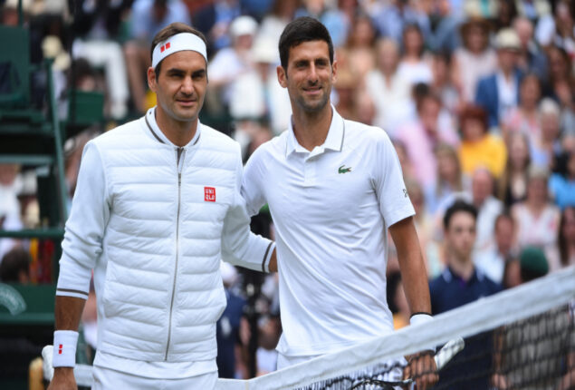 Novak Djokovic bids farewell to Roger Federer