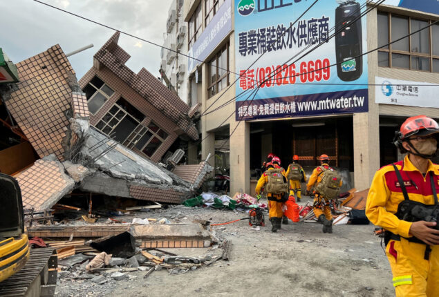 Massive earthquake in southeastern Taiwan, many buildings collapse