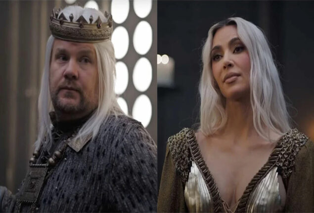 Kim Kardashian and James Corden do ‘House of the Dragon’