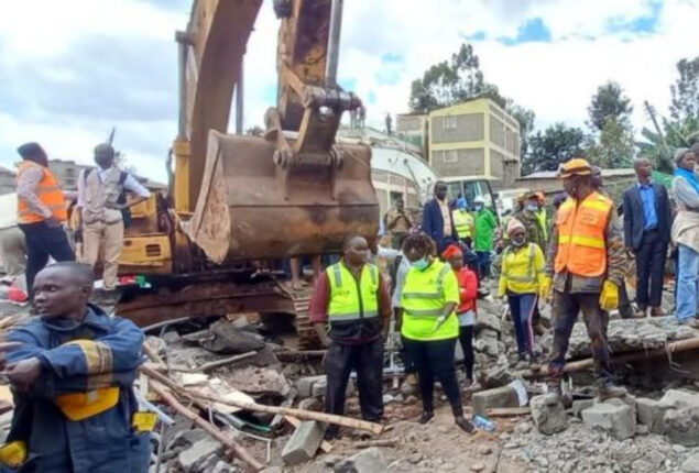Building collapse in Kenya Kiambu, rescue operations are underway