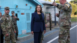 Kamala Harris visited the demilitarized zone a day after North fired missiles