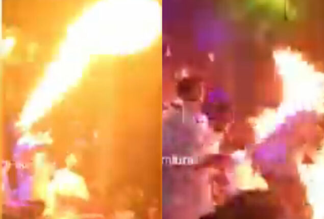 Man sets himself on fire