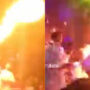 Viral Video: Man accidentally sets himself on fire during stunt