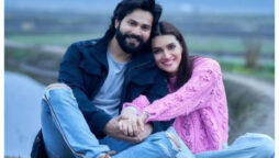 Varun Dhawan and Kriti Sanon share glimpses of a recording studio