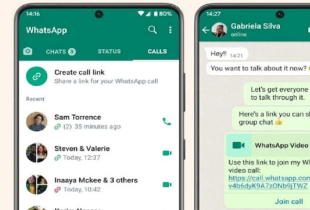 WhatsApp now allows users to send each other links to video calls