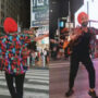 Sikh man dancing on Punjabi beats at Times Square
