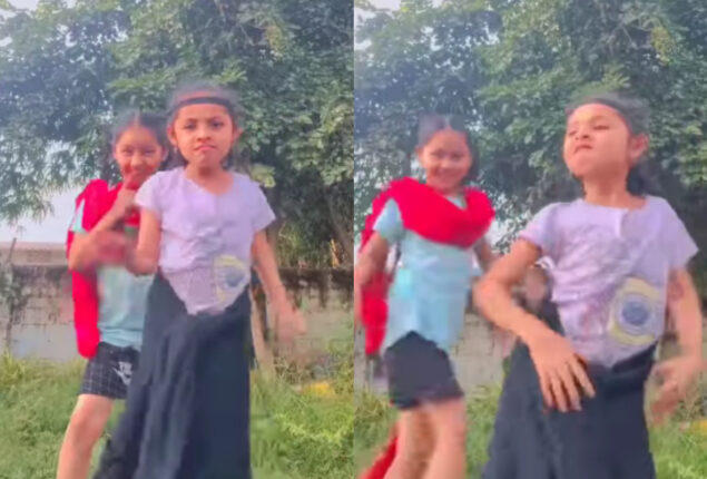 Two tiny girls dance to Rajesh Khanna’s Mere Sapno Ki Rani