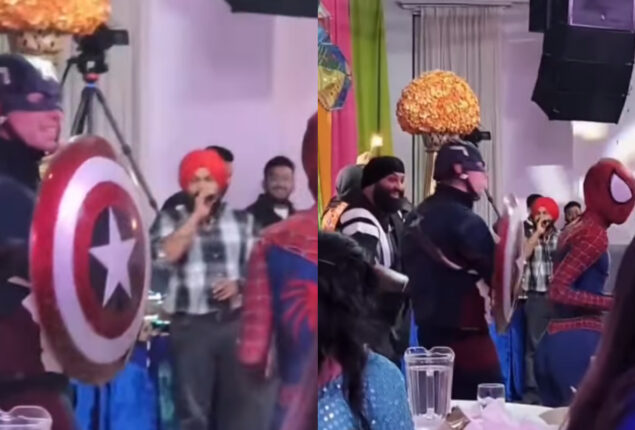Spider-Man and Captain America Dance to Punjabi Music