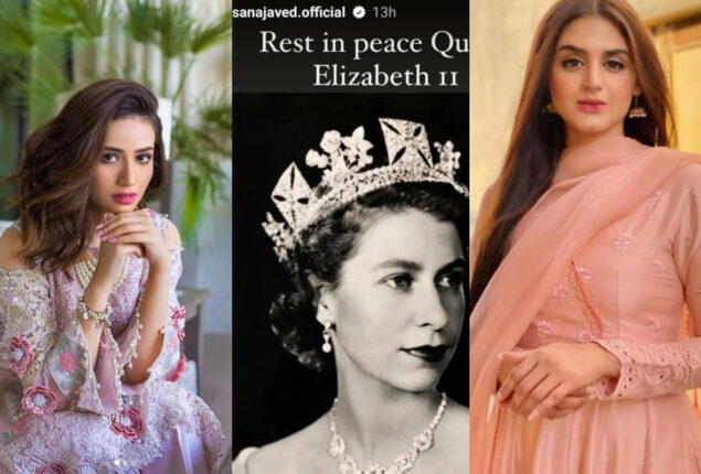 Netizens reacts to Pakistani celebrities mourning Queen Elizabeth II