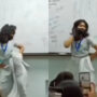 Girl dances to Chikni Chameli in classroom