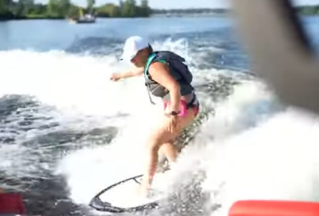 Indiana woman sets a new world record for wakeboarding 