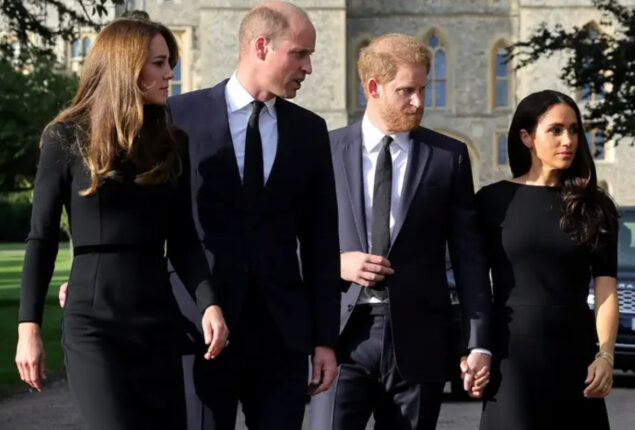 Why Prince Harry & Meghan Markle joined Prince William & Kate Middleton at tributes for Queen