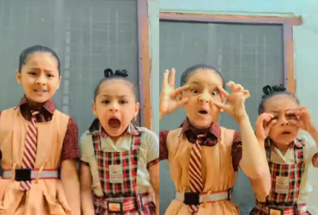 Cute little girls dance to ‘Jaane Kahan Mera Jigar Gaya’