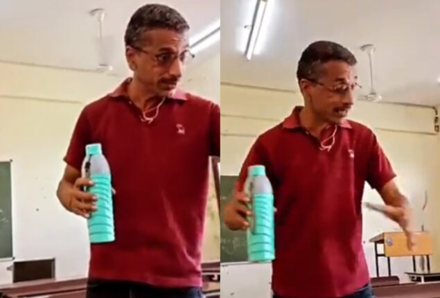 Punjab professor drink sings, and dances in classroom