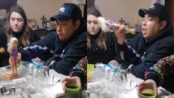 Viral Video: Man uses Barbie doll as chopsticks